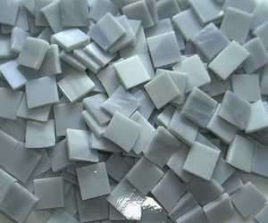 500 GRAY OPAL HANDCUT MOSAIC TILES STAINED GLASS TILES  
