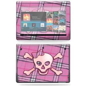   Vinyl Skin Decal Cover for Sony Tablet S Pink Bow Skull Electronics