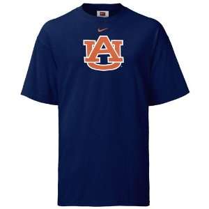    Nike Auburn Tigers Navy Classic Logo T shirt: Sports & Outdoors