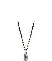 Chan Luu   Long Beaded Onyx Necklace With Hematite Drop