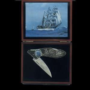  Sailing Ship Boxed Knife