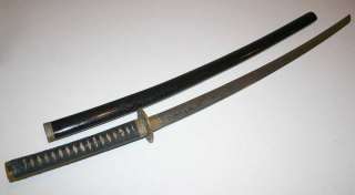 Old Japanese Katana Samari Sword & Scabbard   Hand Forged  