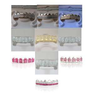    Christmas Package of 10 Silver Gold Diamond Grillz 