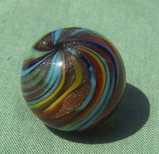 VINTAGE ANTIQUE LUTZ MARBLE SWIRLS END OF DAY OLD MARBLE GERMAN 