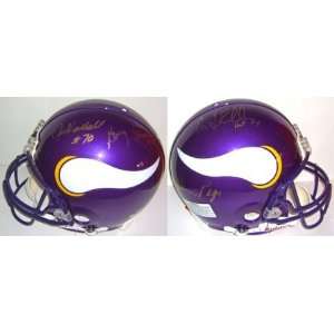  Vikings Purple People Eaters Signed ProLine Helmet: Sports 