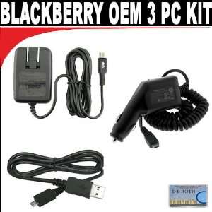   Travel charger + Car Charger+Data Cable For Your Blackberry Tour 9630