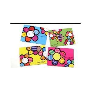  Romero Britto Flower Design Placemats with Cork Back (4 