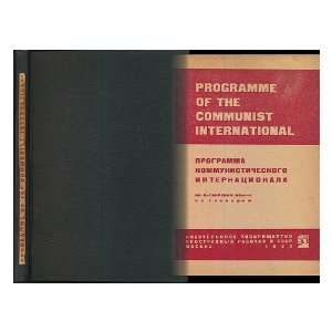   of the Communist International Communist International Books