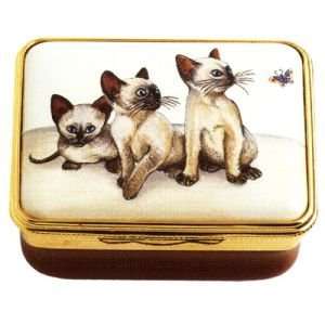   Enamels All Creatures Great and Small Siamese cats Box