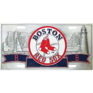 Boston Red Sox MLB Pewter License Plate by Half Time Ent.:  