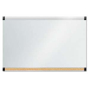 Frosted Glass, 35 x 23 Combo Dry Erase Board & Bulletin Bar, Unframed 