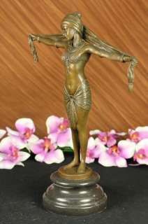 Chiparus Dancer Les Vegas Show Girl Art Deco Bronze Nouveau Sculpture 
