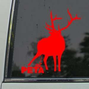   Pee On PETA Red Decal Truck Window Red Sticker: Arts, Crafts & Sewing