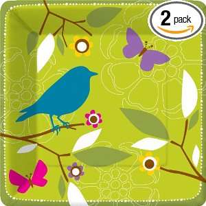  Design Early Bird 10 Inch Square Dinner Plate (Pack of 2 