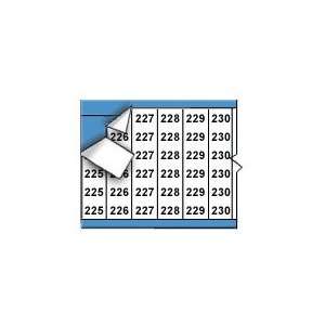  Consecutive Numbers Wire Marker Card, 225 249 Office 