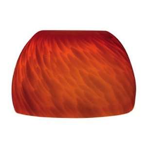   QASA101RF Dome Glass Shade For Quick Adapt Spot Light, Red Frit Finish