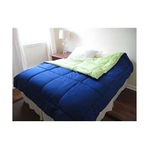 Blue/Lime Green Reversible College Comforter   Twin XL  