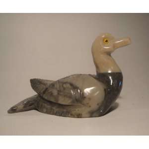  Soapstone Duck Figurine 2.5h X 4.0w Duck Stone Carving 