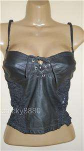 HARLEY DAVIDSON Leather & Lace Cami Tank Top S  