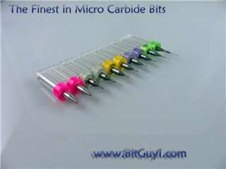 10 Piece Solid Carbide Micro Drill Bit Set Jewelry_S1+  