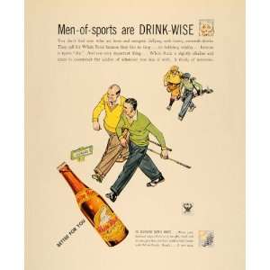  1933 Ad White Rock Water Bottle Alkaline Vintage Golf 
