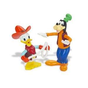   : Cowboy Donald and Goofy Animated Figurine 2 Pack: Toys & Games