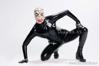 Spider Latex catsuits & rubber hood,latex gloves Small  