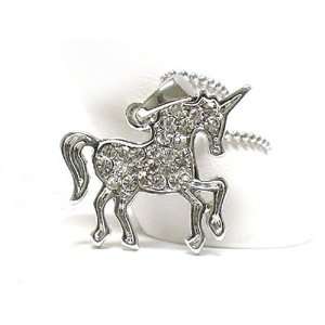  Adorable Crystal Stud Unicorn Pendant Necklace Jewelry
