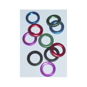  TWO   Replacement Anodized Aluminum Knurled Pipe Washers 