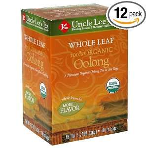  Whole Leaf Organic Oolong Tea   18 ct,(Uncle Lees Tea 