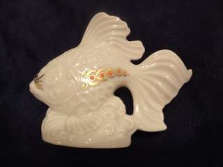 Rare Lenox Jewels Gold Fish Figurine 1993  