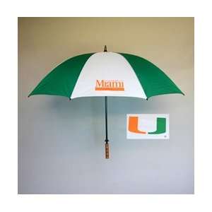  NCAA Miami Hurricanes 60 Golf Umbrella: Sports & Outdoors