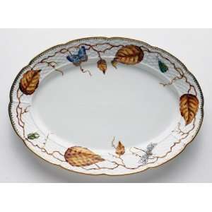  Anna Weatherley Amber Leaf 14 In X 9 In Oval Platter