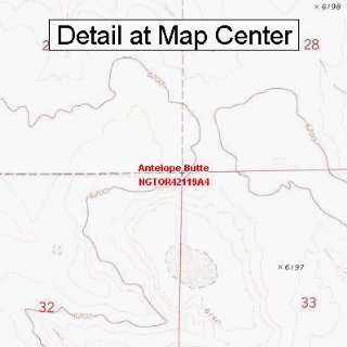  USGS Topographic Quadrangle Map   Antelope Butte, Oregon 