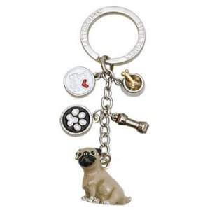  I Love Dogs Painted Pug Key Charms: Everything Else