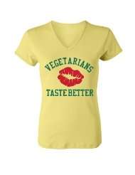   Taste Better Custom Junior Fit Bella 1x1 Rib V Neck T Shirt