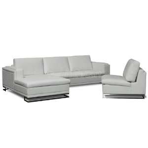  Diamond Sofa Boulevard Chaise Sectional Set (White) BLVD W 