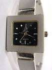   SQUARE FACE SILVER TONE LADIES QUARTZ WATCH WORKS WELL LARGE BAND