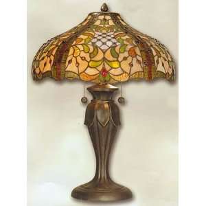  Antique Brass Reveel Tiffany Lamp