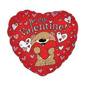  Be My Valentine Adorable Bear Heart 18 Mylar Balloon 