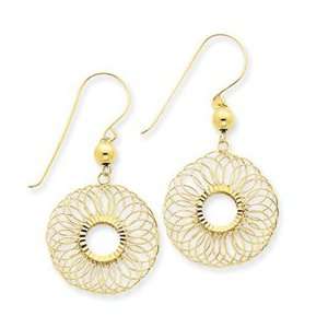 14K Bead and Spiral Design Earrings   JewelryWeb Jewelry