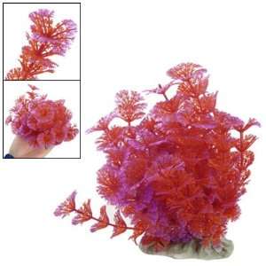 Como Plastic Red Fuchsia Plant Aquarium Ornament 