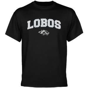  New Mexico Lobos Black Mascot Arch T shirt Sports 
