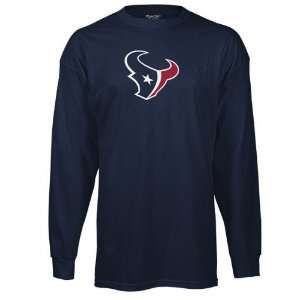 Houston Texans Kids 4 7 Navy Logo Premier Long Sleeve T Shirt  