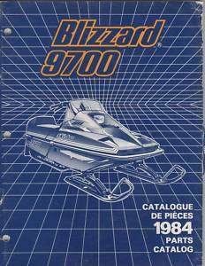 1984 SKI DOO SNOWMOBILE BLIZZARD 9700 PARTS MANUAL  