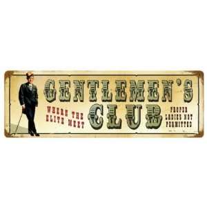  Gentlemens Club Vintaged Metal Sign