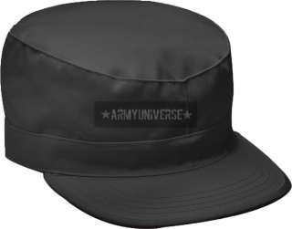 Black Military Patrol Fatigue Cap  