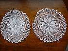 12 pieces white crochet doilies 12 round hand made new returns 