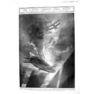  1916 Cuffley Airships Robinson Aeroplane War Map Balkans 