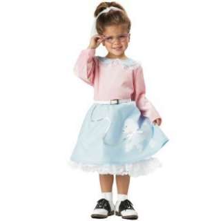  TODDLER 50s Poodle Skirt Costume Cutie (Glasses, headband 